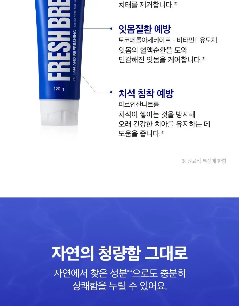 [불소포함] 가그린 스피아민트 치약 120g 상세페이지 11